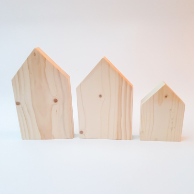 Blanco houten huisjes | vanaf €1,75